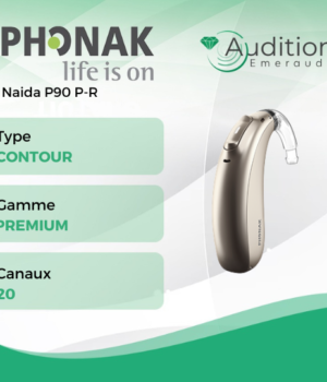 Naida P90 P-R de chez Phonak au meilleur prix sur Herblay ou Saint Mandé. Centres auditifs professionnels à votre écoute et proche de vous.