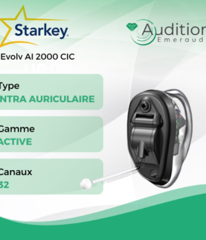 Evolv AI 2000 CIC de chez Starkey au meilleur prix sur Herblay ou Saint Mandé. Centres auditifs professionnels à votre écoute et proche de vous.